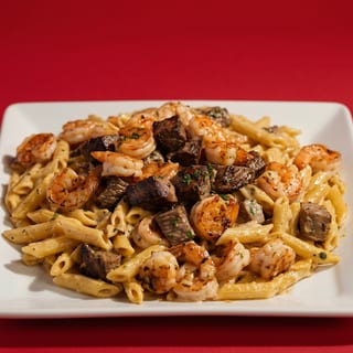 Steak & Shrimp Alfredo