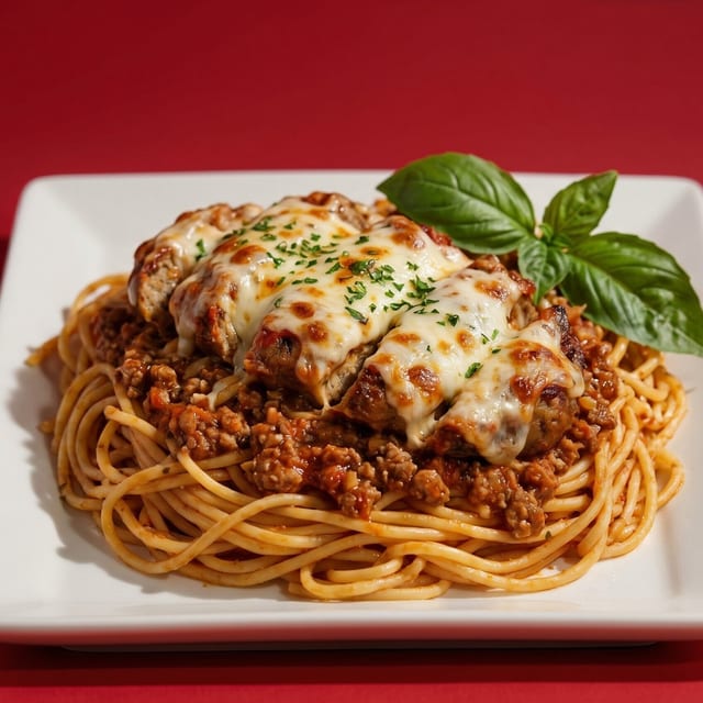 Chicken Parmesan Pasta.